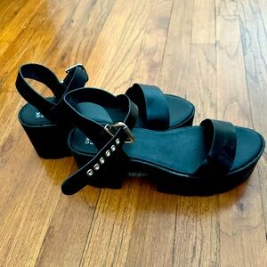 NEW Black Platform Sandals - without box